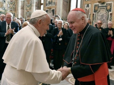Почетный Великий Магистр, Кардинал Эдвин О'Брайен с Папой Франциском